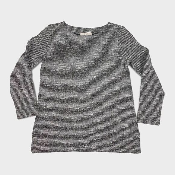 Loft Black & White Tunic Sweater size Medium Petite - Picture 1 of 5